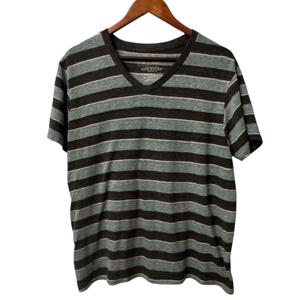 Urban Outfitters BDG Striped Grey & Teal T-Shirt